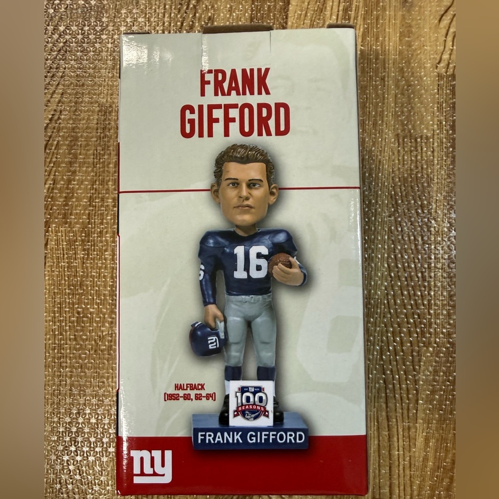 Frank Gifford New York Giants bobblehead. 2024 Season. Never Opened